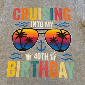 Gray Graphic Birthday T-Shirt